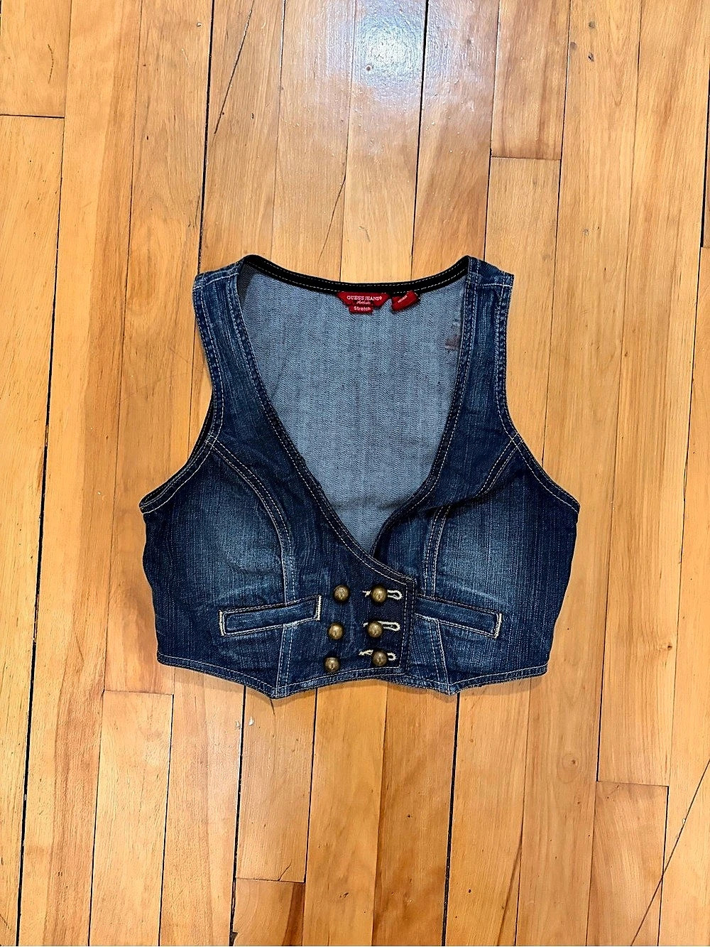 Guess Denim Vest in Blue Size Medium Like New